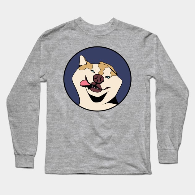 Goofy Dog - Funny Animal Design Long Sleeve T-Shirt by Animals in Design